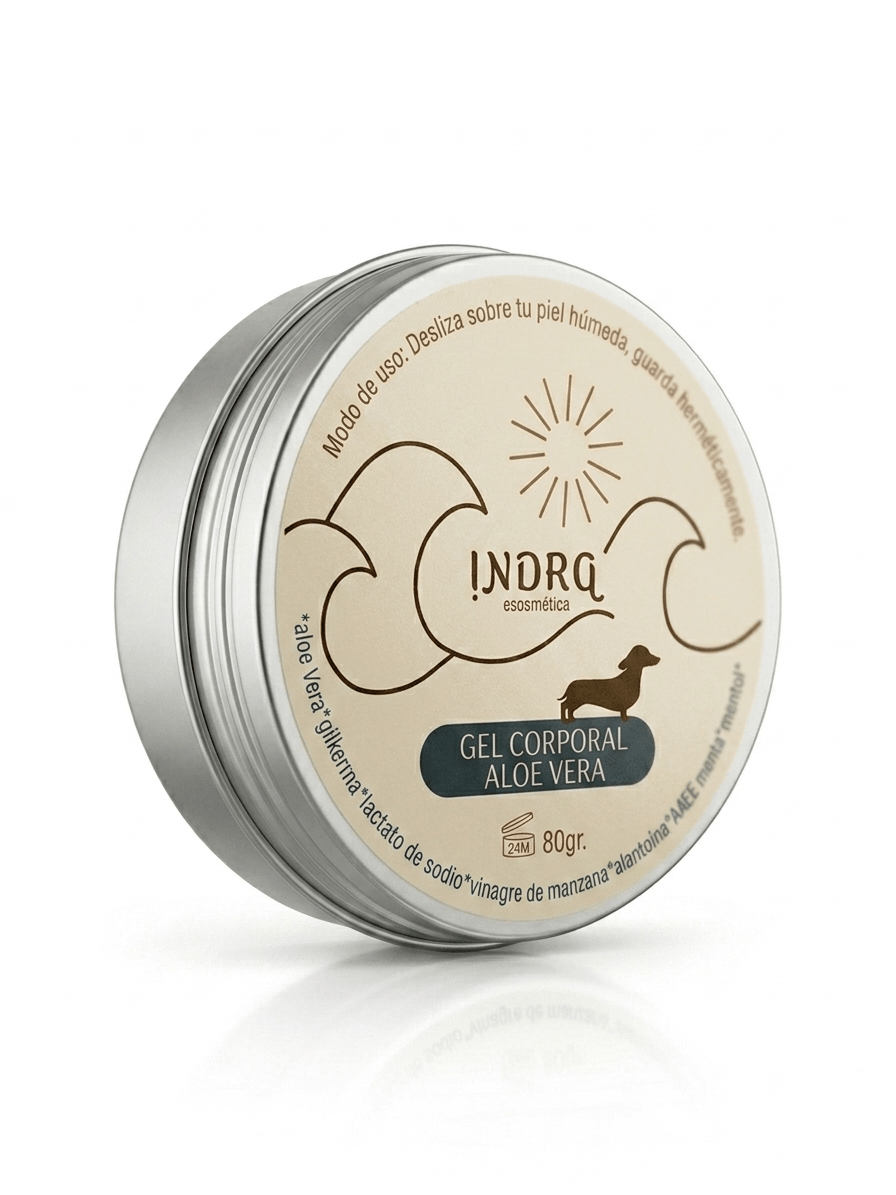 Gel Aloe Vera Sólido 3 en 1: aftersun, refrescante e hidratante corporal - Indra Ecosmética
