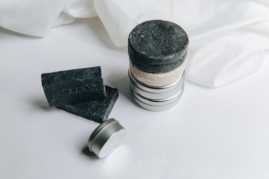 Champú sólido menta y carbón cabello extra graso